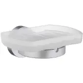 Smedbo Zeephouder Home Mat Glas 12x7,8 cm Chroom Geborsteld