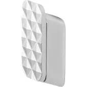Geesa Handdoekhaak Medium Shift Met Diamantpatroon Chroom