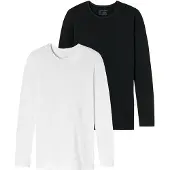 Schiesser Shirt zwart / wit