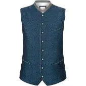 Stockerpoint Klederdracht gilet 'Marino' blauw / grijs gemêleerd
