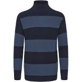 !Solid Trui 'Serge' smoky blue / donkerblauw