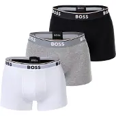 BOSS Boxershorts 'Power' grijs gemêleerd / zwart / wit