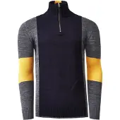 Rusty neal Fijn gebreide trui in colorblock-stijl met opstaande kraag