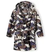 MINOTI Badjas blauw / bruin / zwart / wit