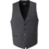 BOSS Gilet donkergrijs / zwart