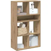 vidaXL Boekenkast 66x31x112 cm bewerkt hout artisanaal eikenkleur