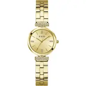 GUESS Analoog horloge 'Array' champagne / goud