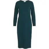 Vila Jurk Viarmerone L/s Long Dress - Noos 14086115 Ponderosa Pine Dames Maat - S