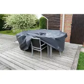 Nature Tuinmeubelhoes Voor Rechthoekige Tafels Pe 100 G/m² Antraciet 225x143x90cm