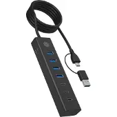 Icy Box IB-HUB1737-C3 Hub IcyBox 7-Port IB-HUB1737-C3 USB 3.2 Type-C/Type-A