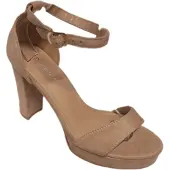 Kayla -OPEN PUMP-SUEDELOOK-BEIGE-PLATEUZOOL-HAK 10CM-SIZE 41