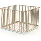 WEBABY - Houten kinderbox Beuken onbewerkt 100 x 100 cm CUBO