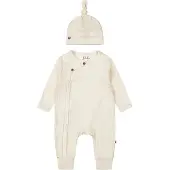 Dirkje boxpak + muts offwhite Ecru Jongens/Meisjes Katoen V-hals Effen - maat 68