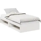 vidaXL Slaapbank met matras 80x200 cm massief grenenhout wit