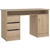 Giga Kantoorbureau Function Plus Jackson Hickory Dicht + 3-lades - Living