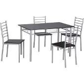 Poldimar Tafelset met 4 stoelen Chiara - wengé