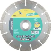 Wolfcraft - Diamantdoorslijpschijf Ø 180 mm - Slijpschijf Diamant voor haakse slijper - Doorslijpschijf - 8315000
