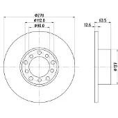 Hella 8DD 355 100-071 Remschijf
