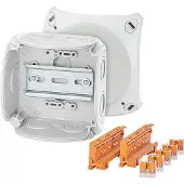 Hensel DK 0404 W Aftakkast (l x b x h) 104 x 104 x 70 mm Grijs IP66 5 stuk(s)