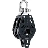 Harken Carbo Double Swivel Pulley With 40 Mm Shackle Zwart