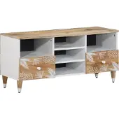 vidaXL Tv-meubel 100x33,5x46 cm massief mangohout