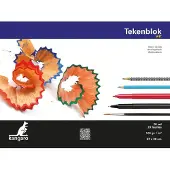 Kangaro K-5555 Tekenblok 270x360mm 120gr 20 Vel, Wit