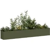 vidaXL Plantenbak 280x40x40 cm koudgewalst staal olijfgroen