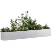 vidaXL Plantenbak 280x40x40 cm gegalvaniseerd staal