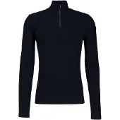 We Norwegians - Tryvann Colblock Zipup - Merinolongsleeve S, zwart