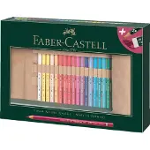 Faber-Castell Polychromos kleur en grafietpotloden in roletui met gum (34 stuks)