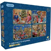 Gibsons kerst legpuzzel volwassenen 4x500 stukjes Trevor Mitchell.