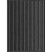 vidaXL Deurmat 90x120 cm gestreept zwart en grijs