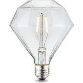Home Sweet Home Edison Vintage LED filament lichtbron Diamond - Helder - D95 Deco - Retro LED lamp - 9.5/9.5/13.5cm - geschikt voor E27 fitting - Dimbaar - 4W 350lm 3000K - warm wit licht