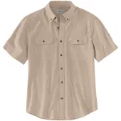 Carhartt Overhemd Men Loose Chambray S/S Shirt Dark Tan Chambray-S