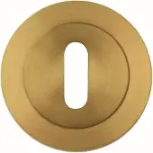 HDD pro Sleutelplaatje Rond Draairozas Mat Messing Gepolijst