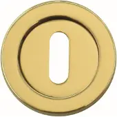 HDD pro Sleutelplaatje Rond Draairozas Messing Gepolijst