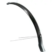 Eurofender Voorspatbord 28" - Onzichtbare Montage - 51 mm Breed - Zwart Kunststof