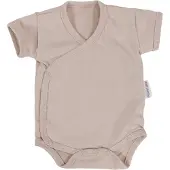 MamaLoes Zand Maat 68 Korte Mouw Overslag Romper ML010261