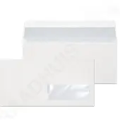 White Label Dienstenvelop wit 110 x 220 mm - EA5/6 venster rechts zelfklevend (500 stuks)