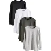 Next Shirt grijs / olijfgroen / zwart / wit