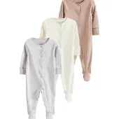 Next Nachtkledij beige / grijs gemêleerd / wit