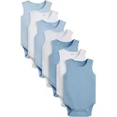 Next Rompertje/body duifblauw / lichtblauw / wit