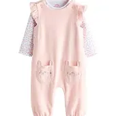Next Rompertje/body pink / wit