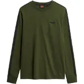 Superdry Shirt 'Essential' donkergroen / zwart