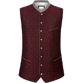 Stockerpoint Klederdracht gilet 'Marino' grijs gemêleerd / bordeaux / bourgogne