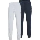 Jack & Jones Broek 'JPSTGordon JJSwift' marine / wit / wit gemêleerd
