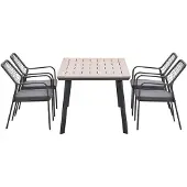 Garden Impressions Ross tuinset 5-delig mosgroen - Penedo tuintafel 160x90 cm