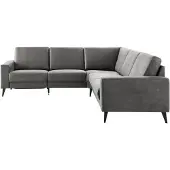 Profijt Meubel Hoekbank rechts Nyborg microleder grijs basic comfort