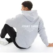 Avant Garde Heren Zip Hoodie Lichtgrau Melange
