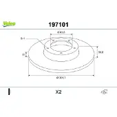 Valeo 197101 Remschijf